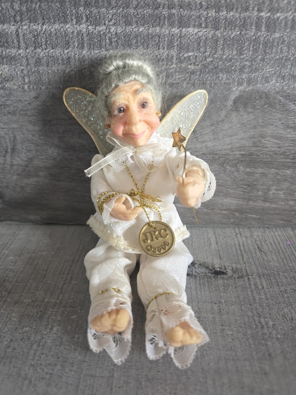 Vtg Giftcraft JKC Jacqueline Kent Hanging Fairy Godmother/Tooth Fairy Doll g24d1